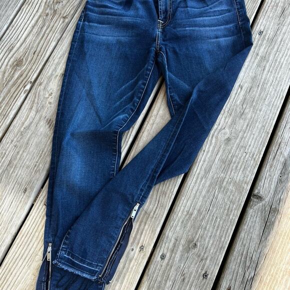 Jeans 7 FOR ALL MANKIND b (air) denim, size 28, zipper ankles - Picture 1 of 7